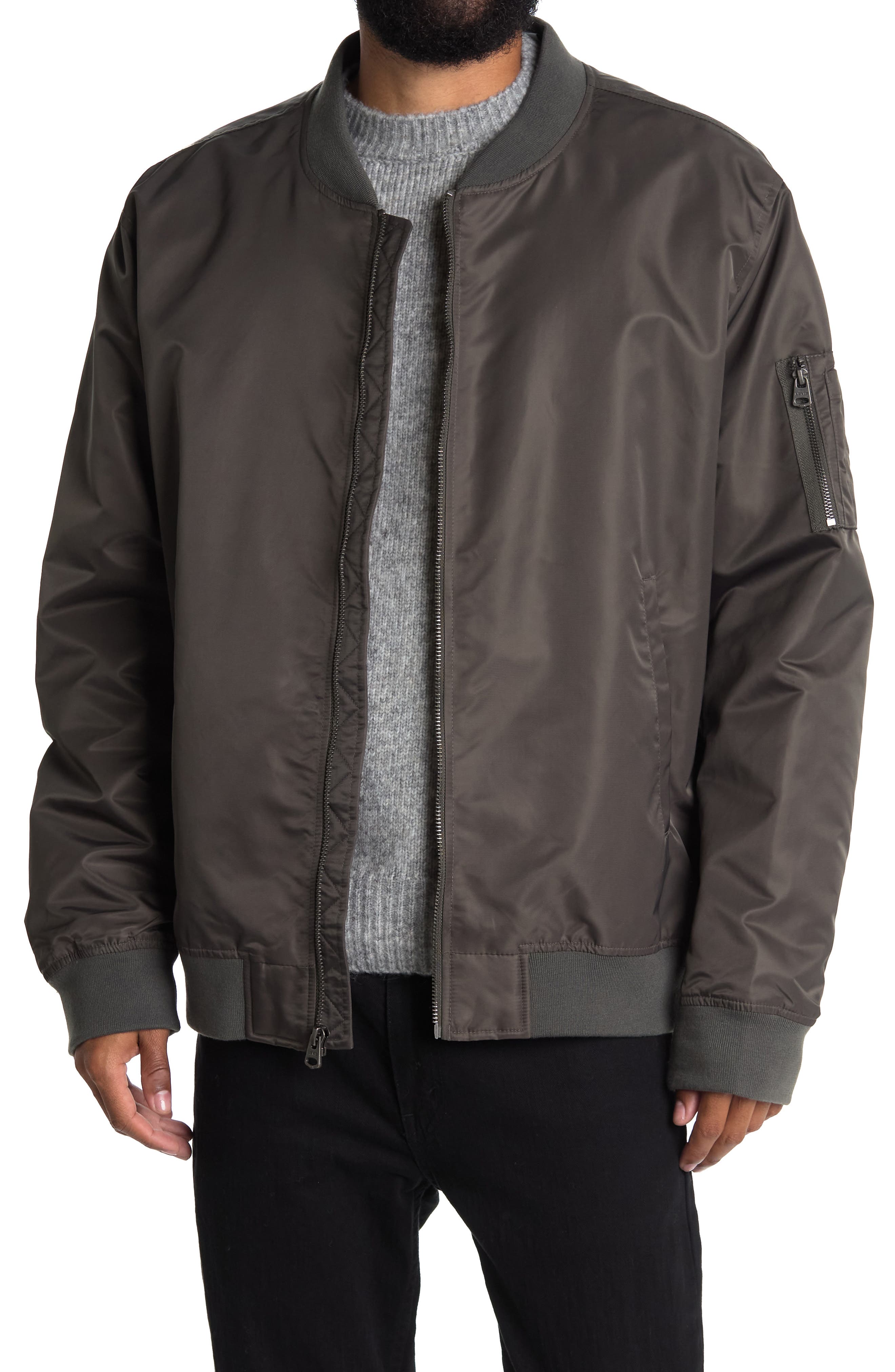 michael kors taslan zip front bomber jacket