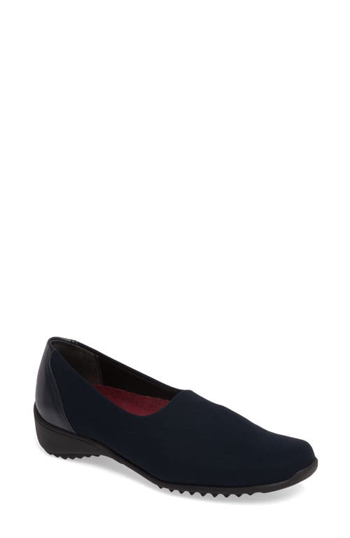 Munro Traveler Slip-On - Multiple Widths Available Navy Stretch Fabric at Nordstrom,