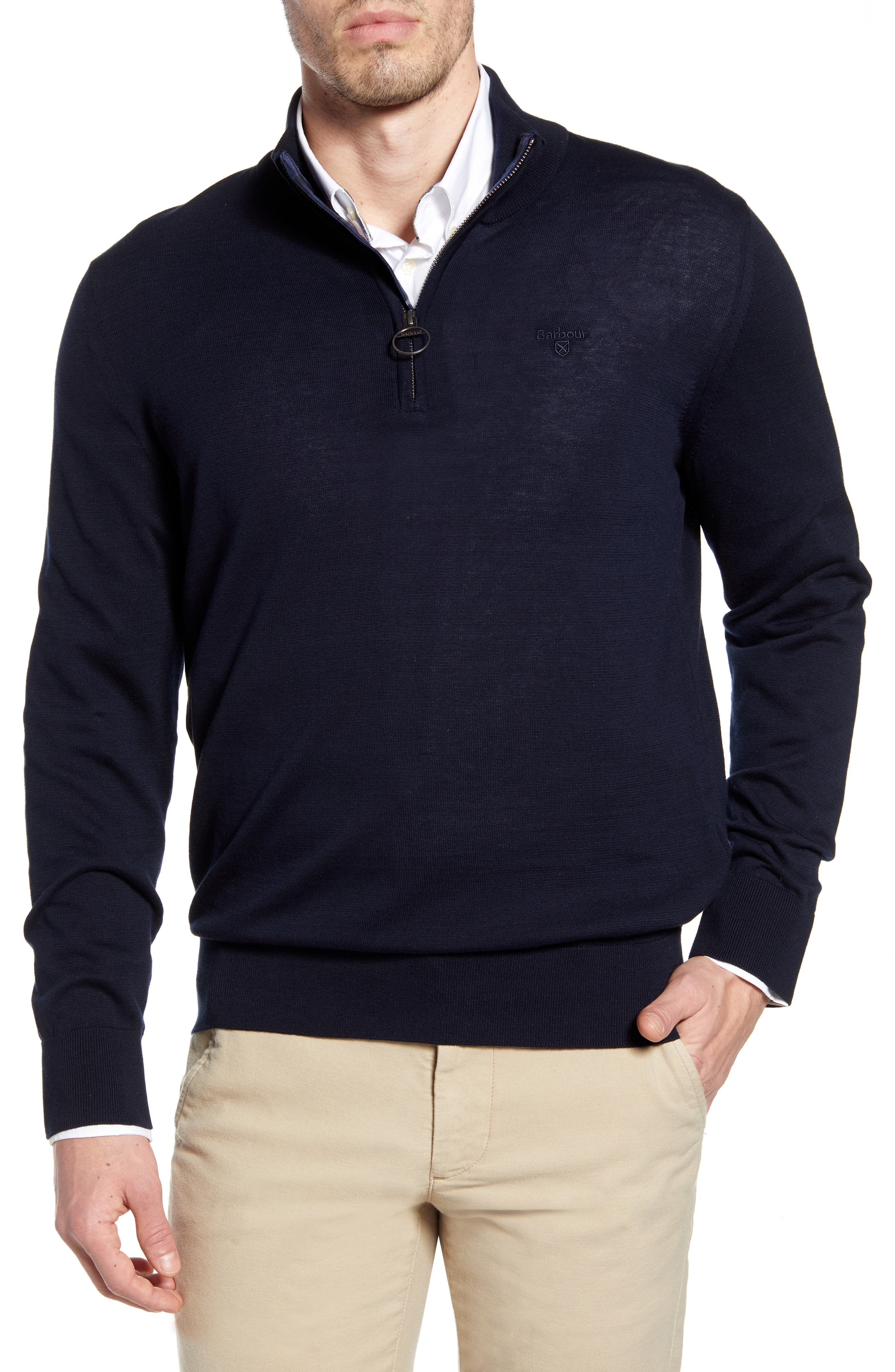 barbour quarter zip sweater