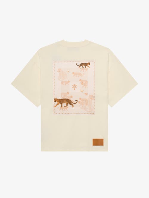 Shop Place Of Elms Jaguar Dreams T-shirt In Off-white