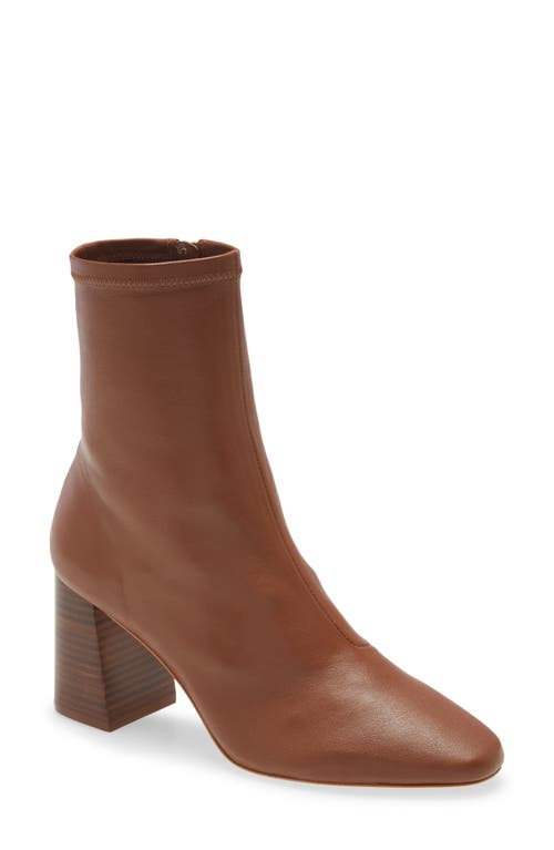 Elise Stretch Leather Bootie in Acorn