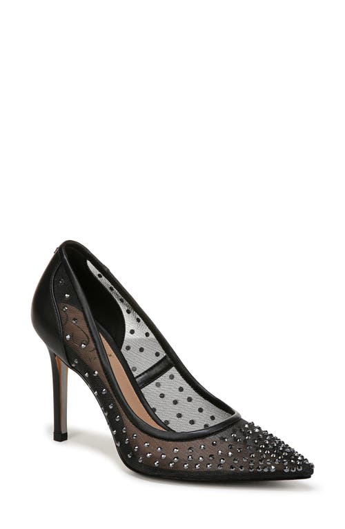 Shop Sam Edelman Hazel Mesh Pointed Toe Pump In Black