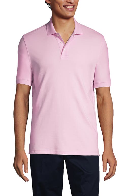 Lands' End School Uniform Long Sleeve Interlock Polo Shirt In Ice Pink
