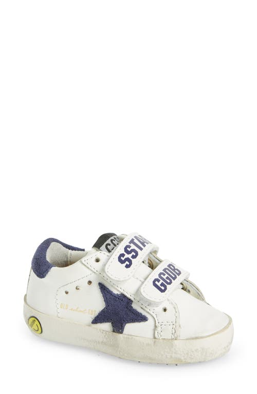 Golden Goose Old School Low Top Sneaker In White/blue Depths
