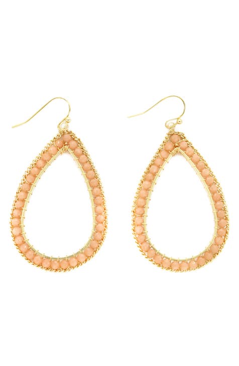 Crystal Wrap Teardrop Earrings