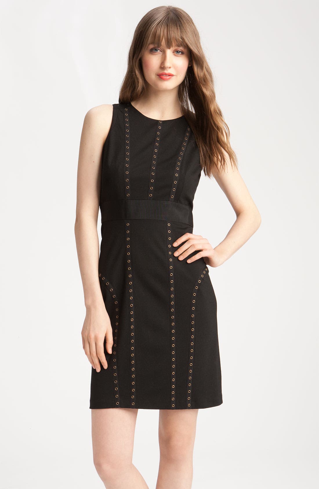 Vince Camuto Sleeveless Grommet Trim Dress Nordstrom