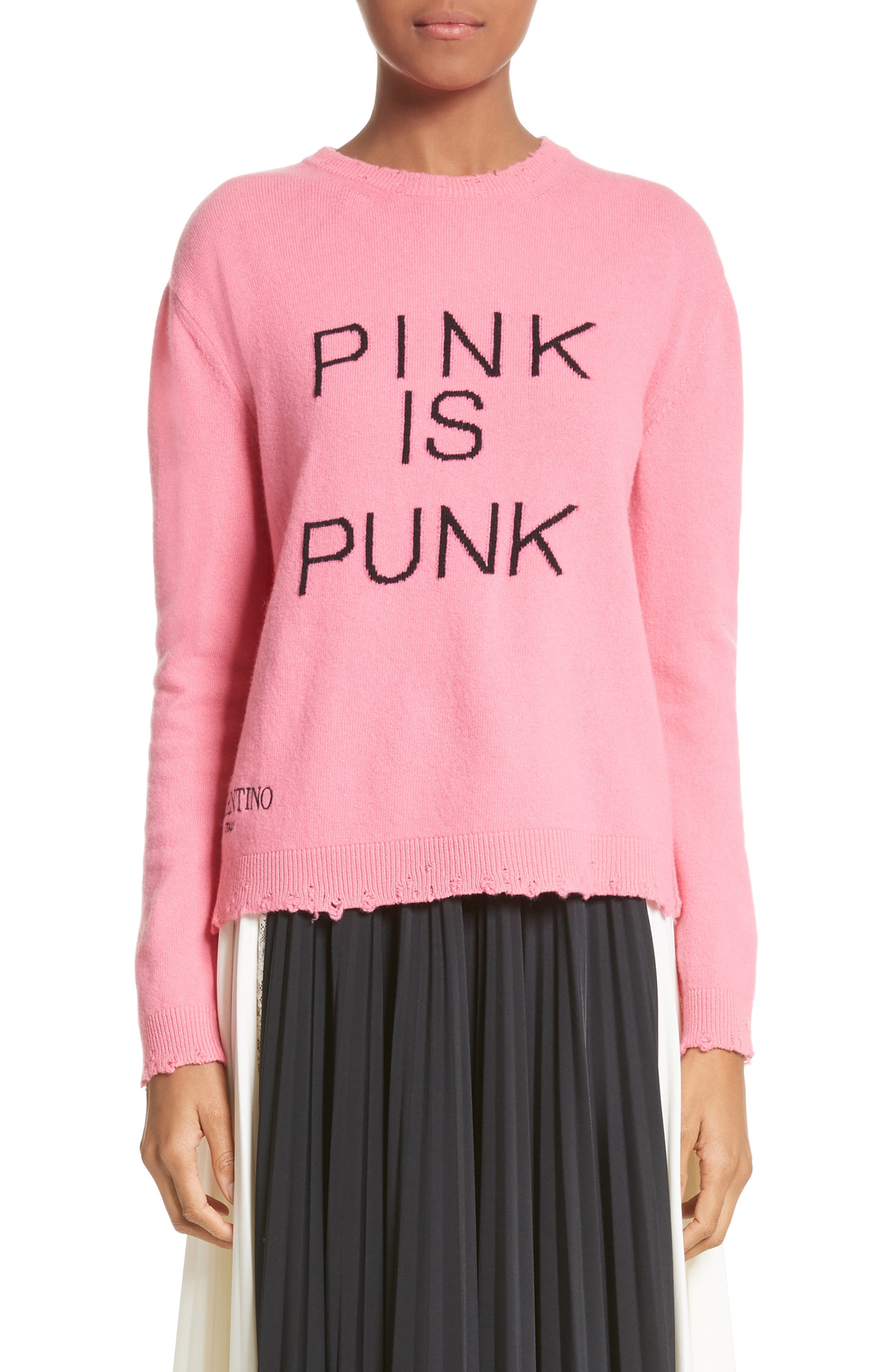 valentino pink sweater