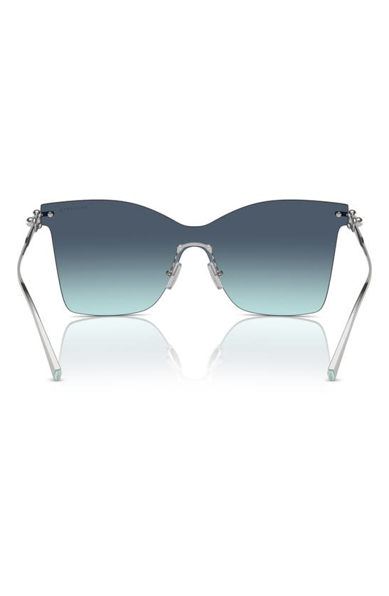 Tiffany & Co . 143mm Gradient Rimless Butterfly Shield Sunglasses In Blue Gradient