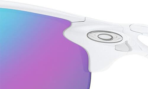 Oakley 38mm Radarlock® Path® Wrap Sunglasses In Polished White/prizm Sapphire