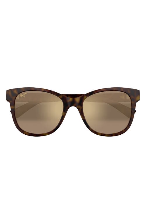 Maui Jim Kiopaa Classic Square Sunglasses, 54mm In Matte Dark Havana