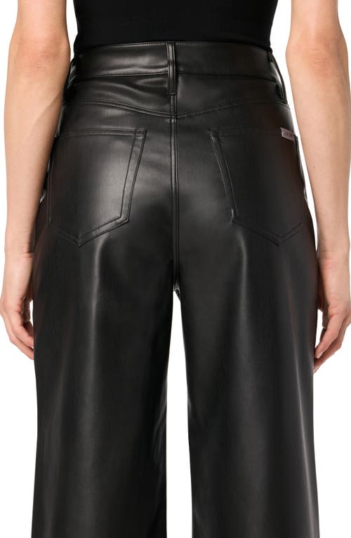 Joe's Faux Leather Ankle Wide Leg Pants In Black