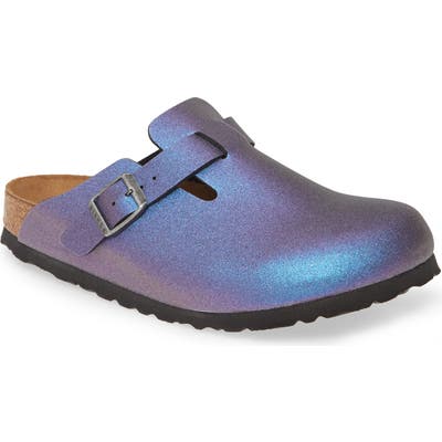 Birkenstock Boston Metallic Clog, Blue