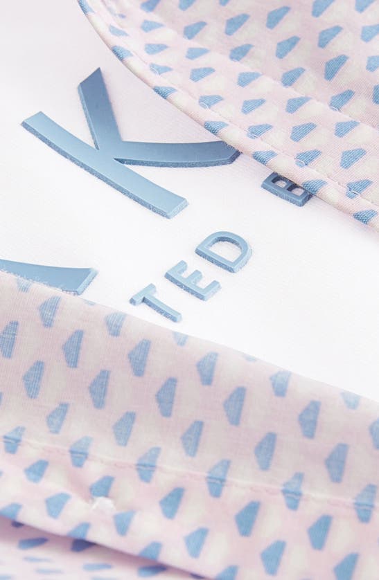 Baker By Ted Baker Kids' Cotton Graphic T-shirt & Print Short Sleeve Button-down Shirt Set In Pink