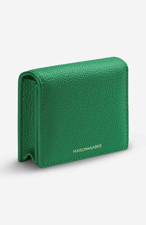 Maison De Sabre Maison De Sabré Leather Card Case In Emerald Green
