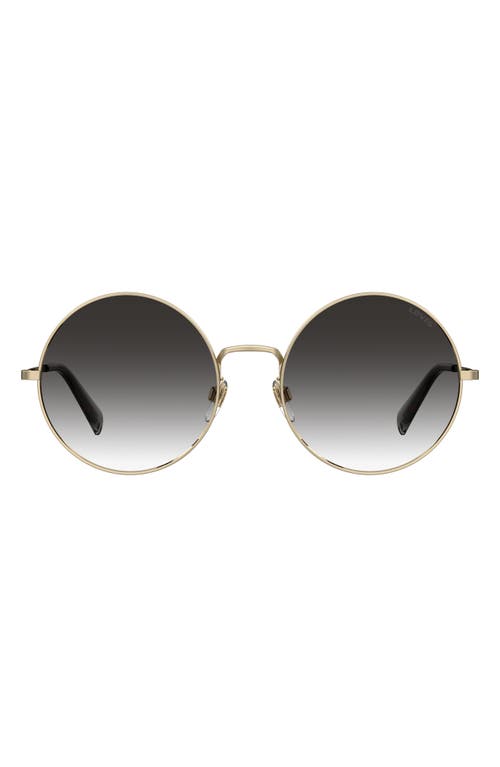 levi's 58mm Mirrored Round Sunglasses in Gold/Dark Grey