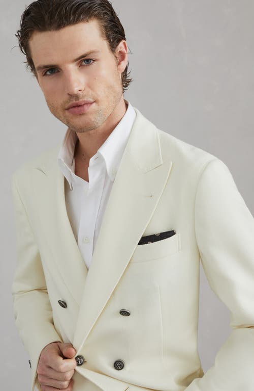 Shop Brunello Cucinelli Diagonal Twill Unconstructed Blazer In Panama