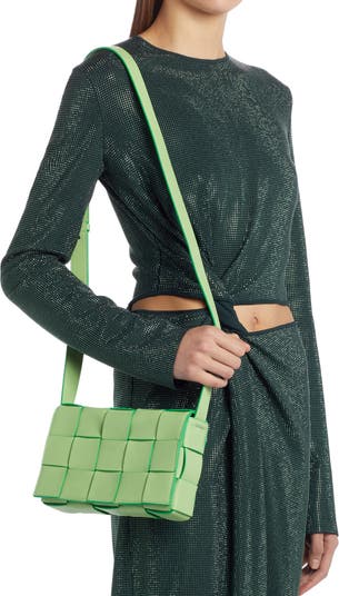 Bottega Veneta Padded Intreccio Cassette Crossbody Bag Acid Green in  Lambskin Leather with Silver-tone - US
