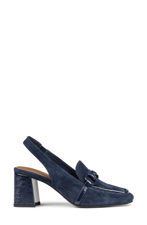 Donald Pliner Slingback Bit Loafer Pump In Navy