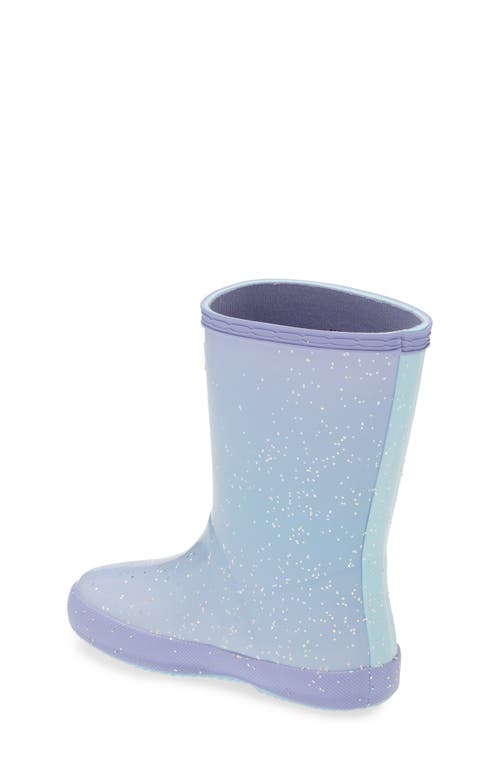 Shop Hunter Kids' Original First Classic Glitter Rain Boot In Drifting Thistle/blue