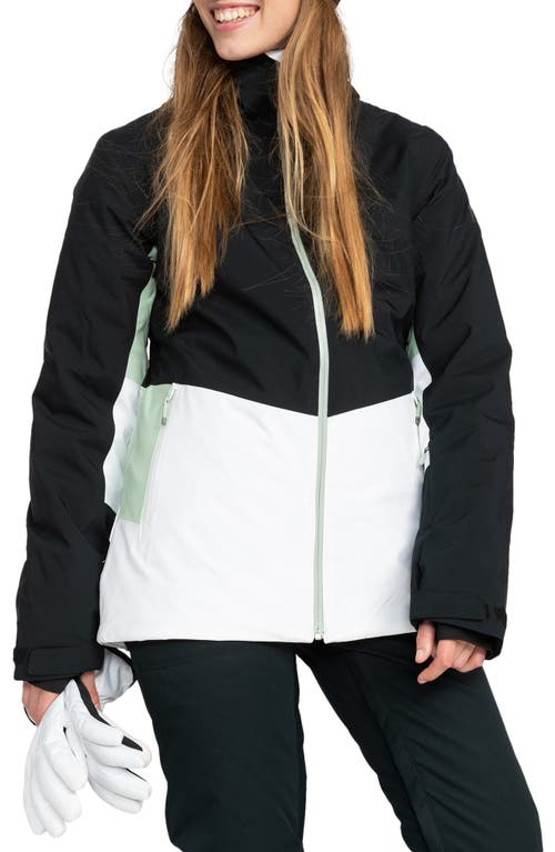 Roxy Peakside Waterproof Hooded Snow Jacket True Black at Nordstrom,