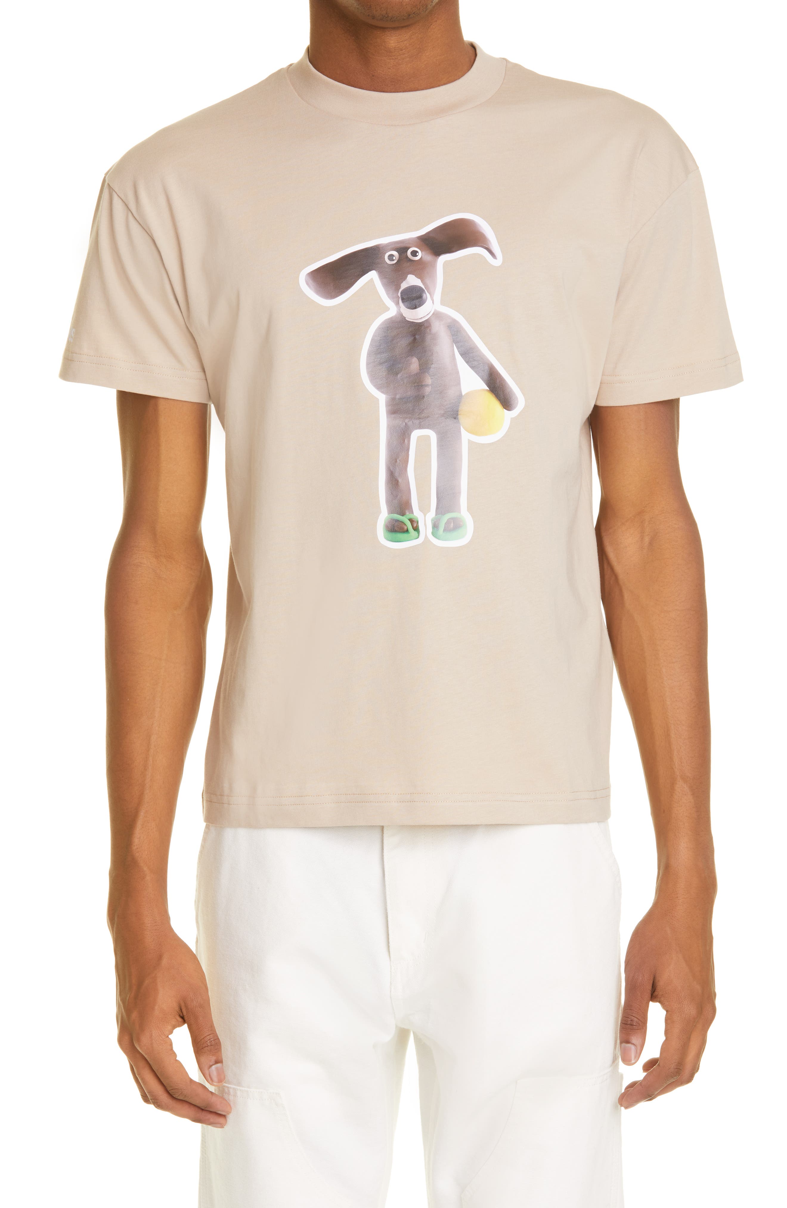 Jacquemus Le T-Shirt Toutou Cotton Graphic Tee in Beige at Nordstrom, Size Small