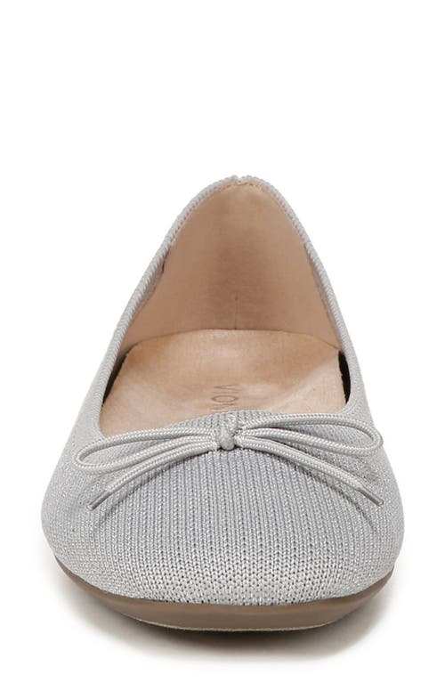 Shop Vionic Klara Knit Ballet Flat In Light Grey/silver