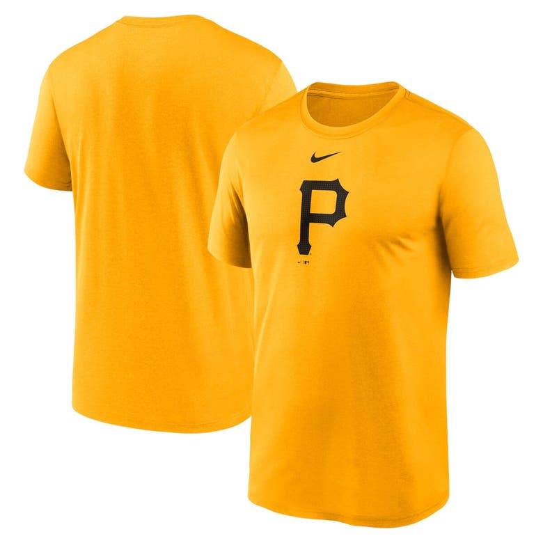 Nike Gold Pittsburgh Pirates Legend Fuse Large Logo Performance T-shirt In Yellow