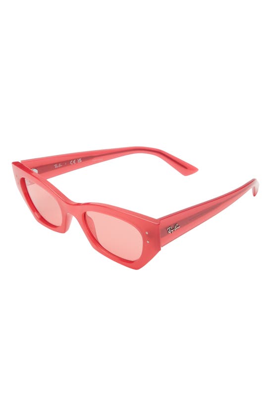 Shop Ray Ban Zena 52mm Geometric Sunglasses In Pink
