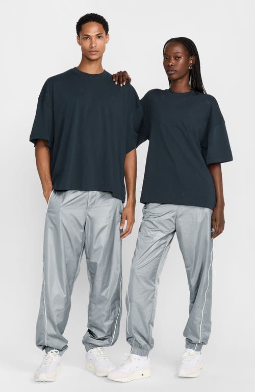 Shop Nike X Jacquemus Logo Cotton T-shirt In Dark Obsidian