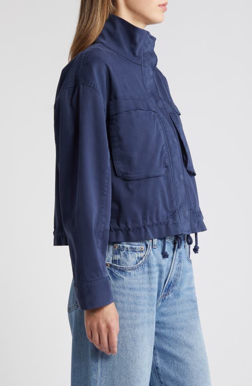 Shop Caslonr Caslon(r) Crop Utility Jacket In Navy Blazer