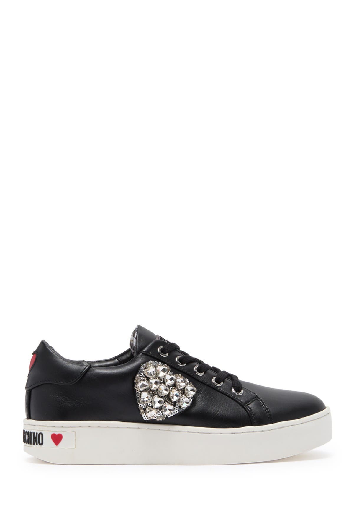 LOVE Moschino | Embellished Leather Sneaker | Nordstrom Rack
