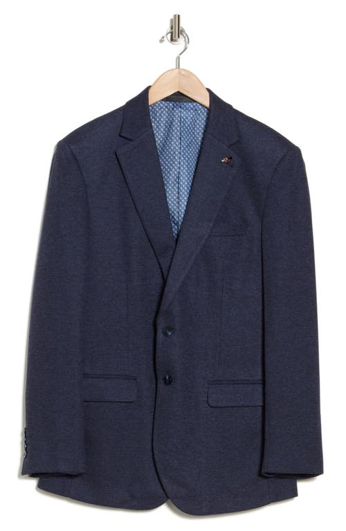 Tahari Slim Fit Knit Blazer In Blue Melange