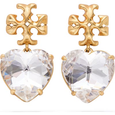 Tory Burch Kira Carved Heart Earrings