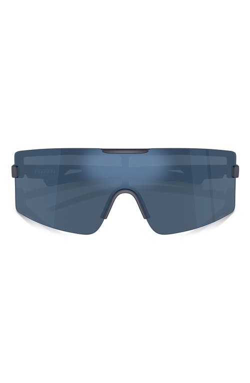Scuderia Ferrari 43mm Rectangular Sunglasses In Matte Blue