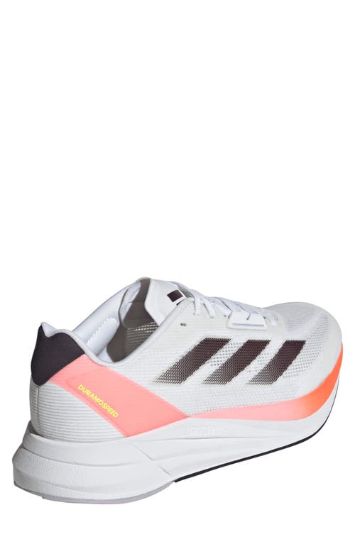 Adidas Originals Adidas Duramo Speed Running Shoe In White/aurora Met./solar Red