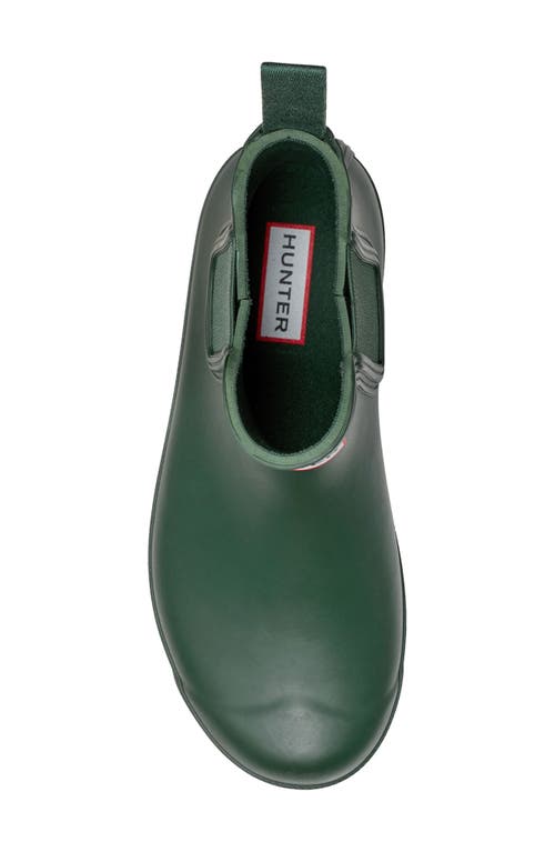 Hunter Original Waterproof Chelsea Rain Boot In Dark Olive/dark Olive