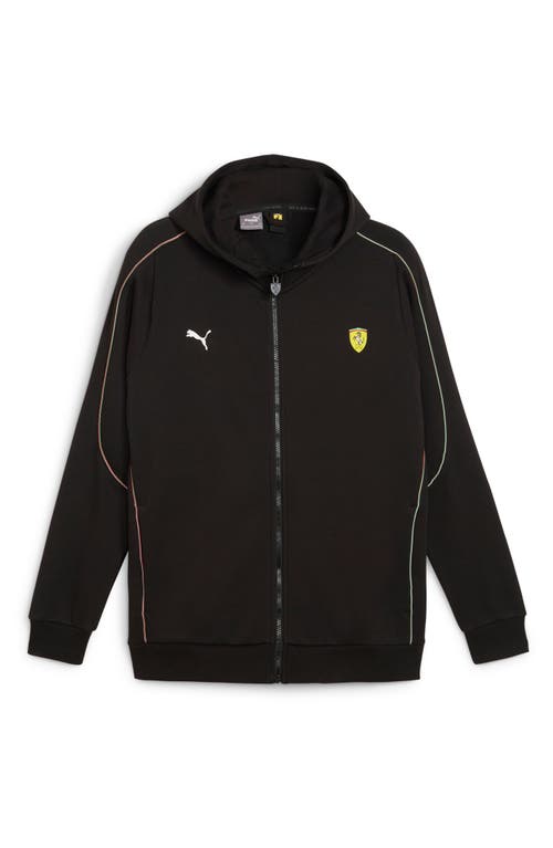 Shop Puma X Ferrari Race Full Zip Hoodie In  Black