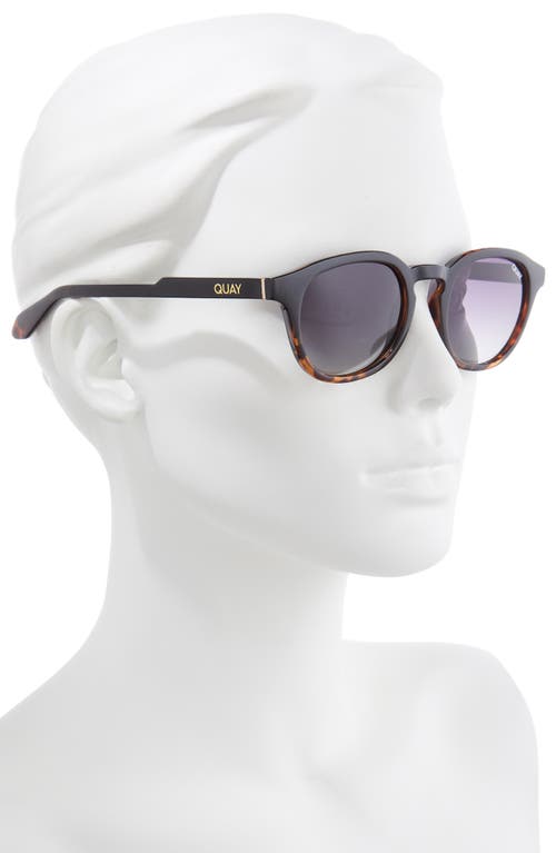 Shop Quay Australia Walk On 47mm Polarized Sunglasses In Black To Tort/smoke Lens