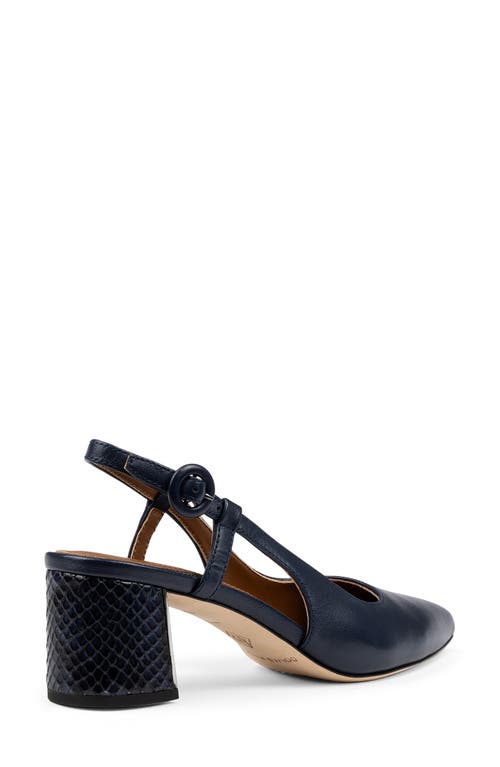 Shop Donald Pliner Song Slingback Pointed Toe Pump In Navy