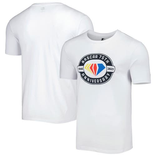 Men's Starter White NASCAR Logo Prime Time T-Shirt
