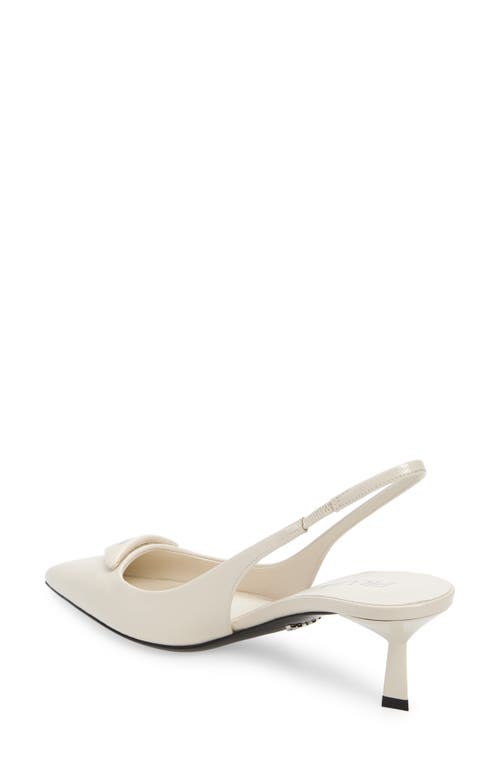 Shop Prada Modellerie Pointed Toe Slingback Pump In Avorio