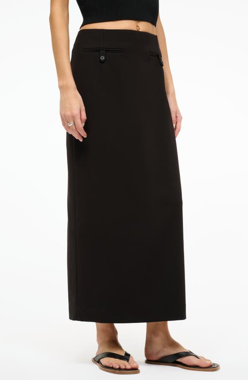 Shop Staud Tailored Pencil Skirt In Black