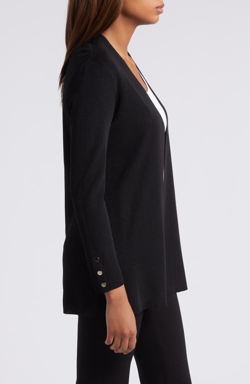 Anne Klein Womens Open Front Long Cardigan Sweater In Anne Black