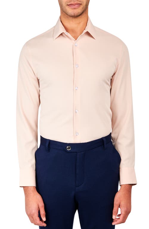 Brooklyn Brigade Slim Fit Solid Performance Dress Shirt In Pale Blush