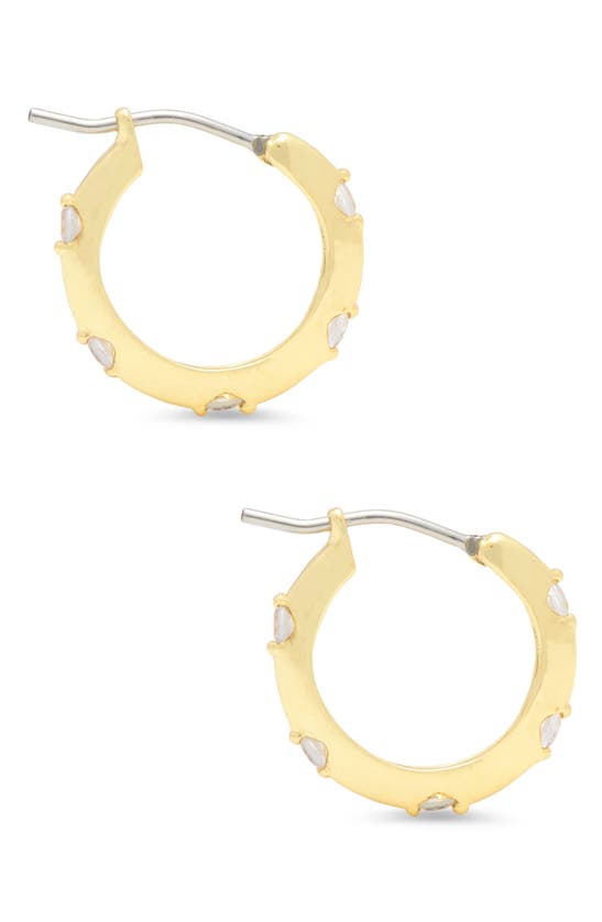 Shop Lily Nily Kids' Cubic Zirconia Hoop Earrings In Gold