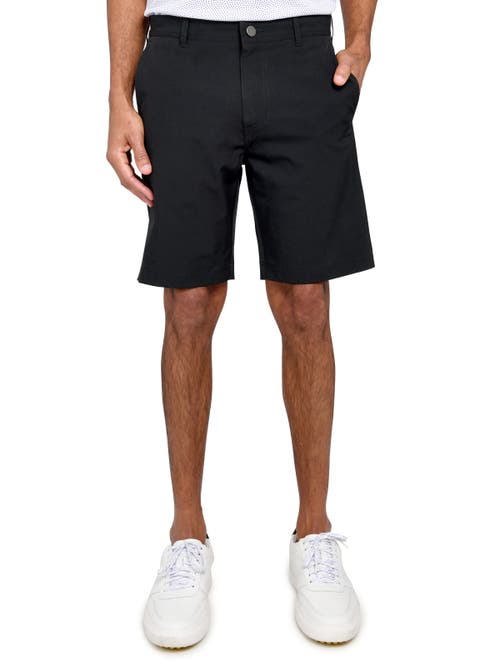 CONSTRUCT CONSTRUCT REGULAR FIT SOLID RECYCLED PERFORMANCE FLAT FRONT GOLF SHORTS