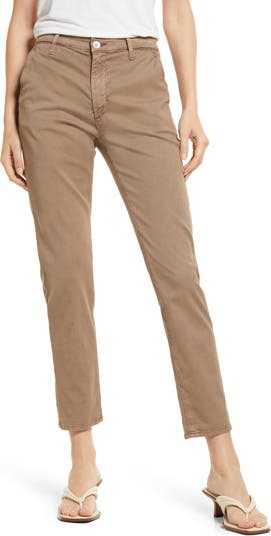 LTS Tall Women's Beige Brown Cargo Pocket Twill Trousers