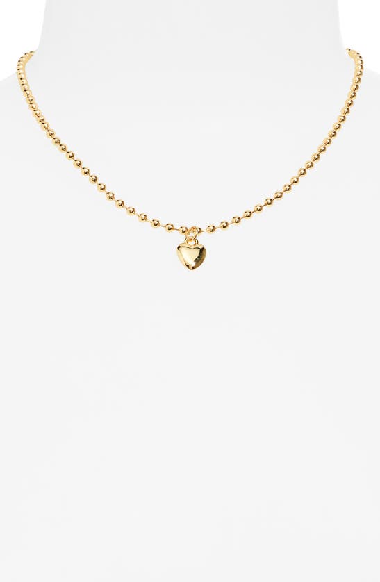 Shop Bp. Heart Pendant Necklace In 14k Gold Dipped