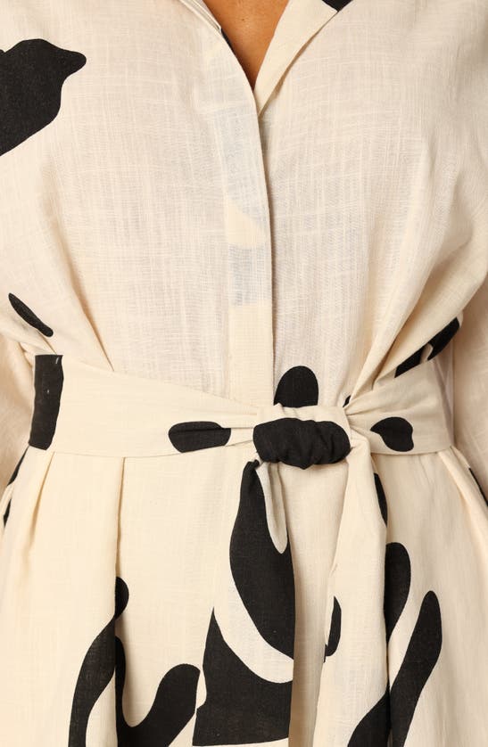 Petal And Pup Petal & Pup Kellie Abstract Print Cotton Romper In Neutral