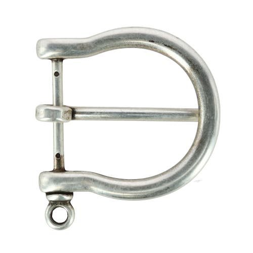 Trafalgar 35mm Distinguished Rounded Solid Brass Harness Belt Buckle In Silver